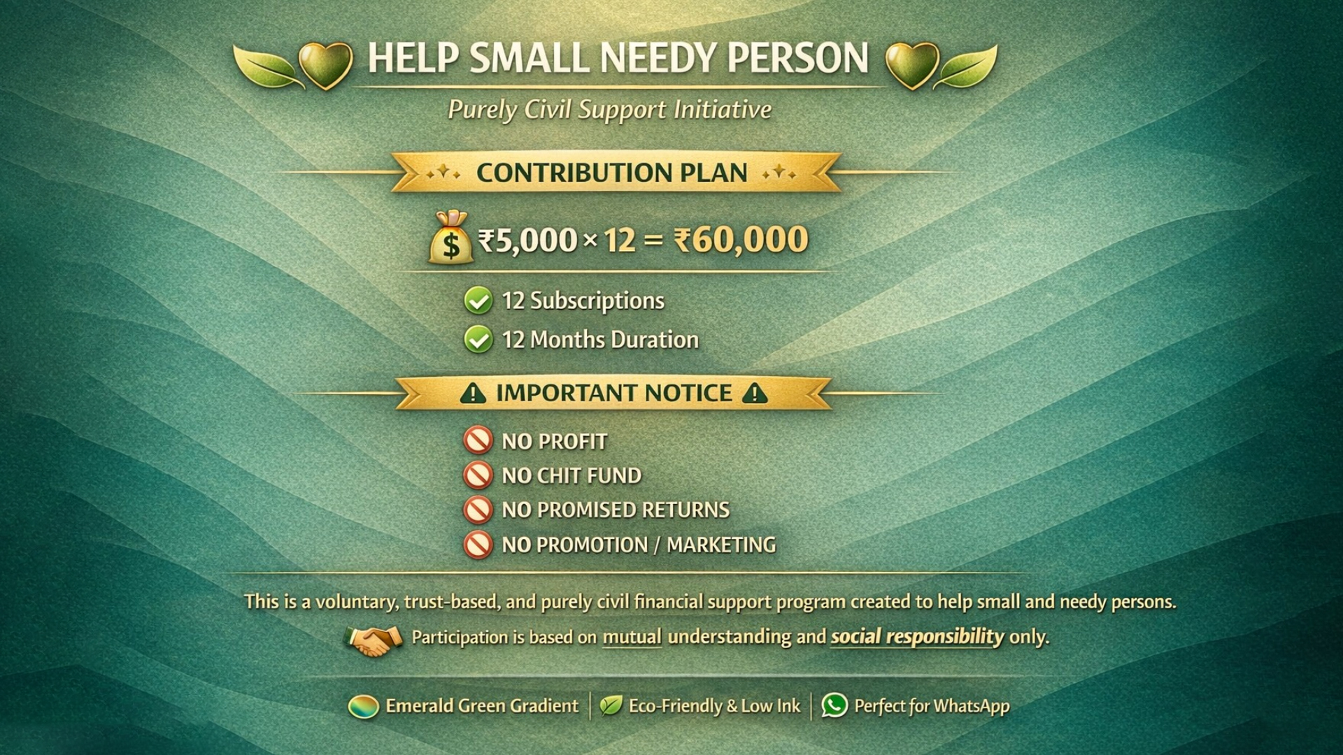 Help Small Needy Person – Civil Support Initiative