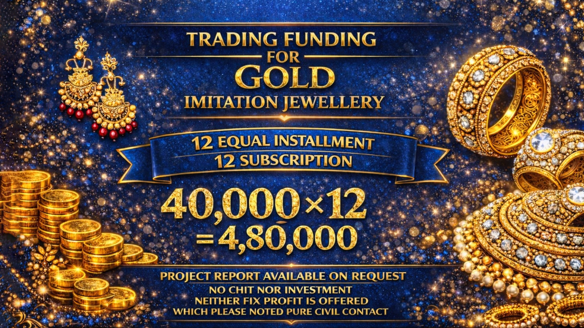 Trading Funding for Gold Imitation Jewellery